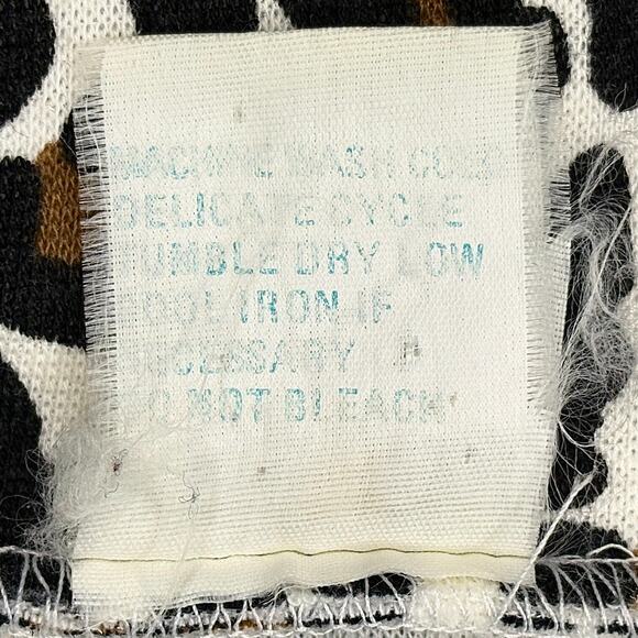 Y2K Leopard Print Halter Top Stretch Knit Sleeveless Clubwear 90s 2000s S/M - Picture 7 of 8